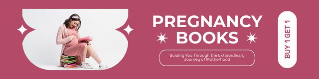 Announcement of Sale of Books for Pregnant Women Twitter Design Template