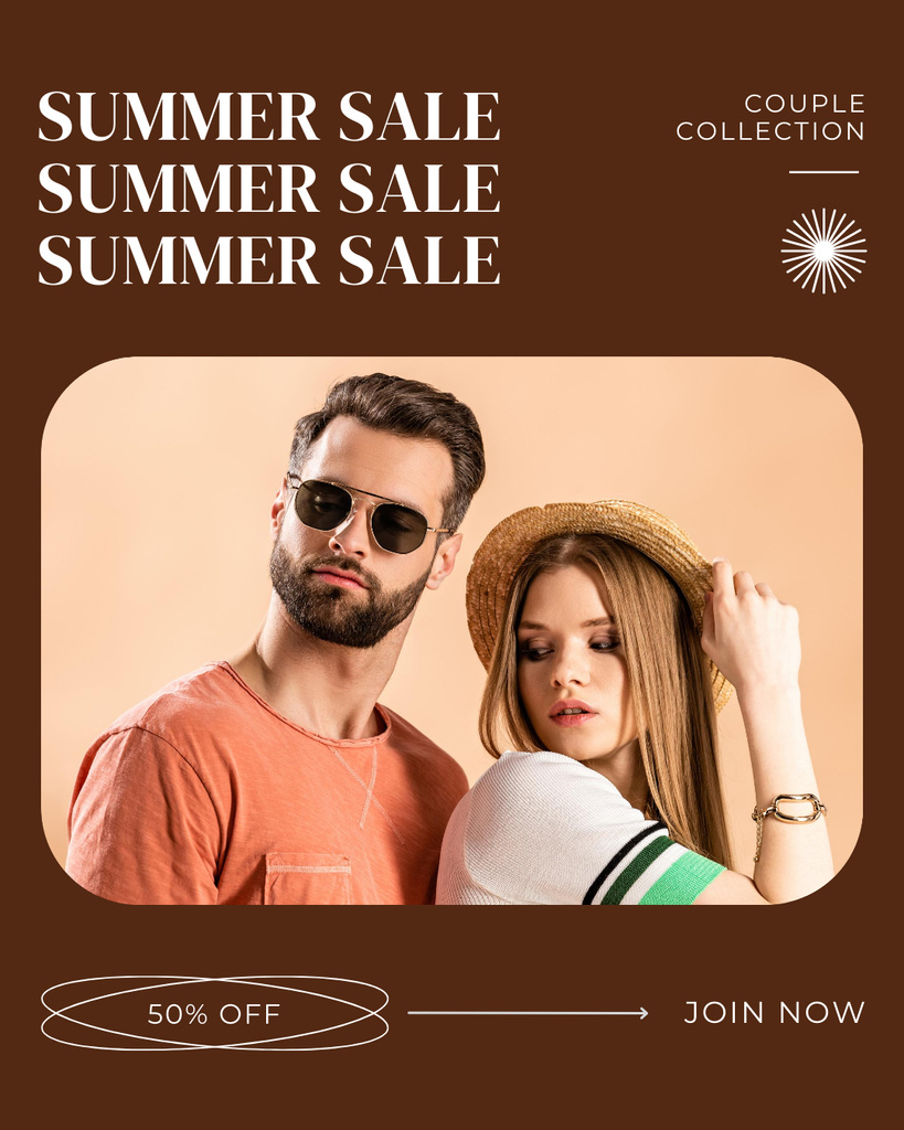 Couple Clothes Collection Instagram Post Vertical Design Template