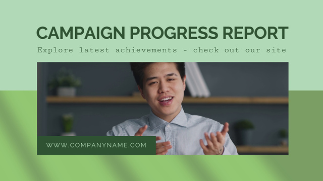 Ontwerpsjabloon van Full HD video van Elections Campaign Progress Report