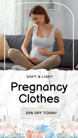 Template di design Offerta di vendita di vestiti per la gravidanza morbidi e confortevoli TikTok Video