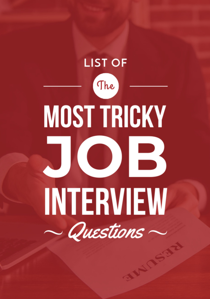 Ontwerpsjabloon van Flyer A7 van Job Interview Tricks with Candidate showing Resume