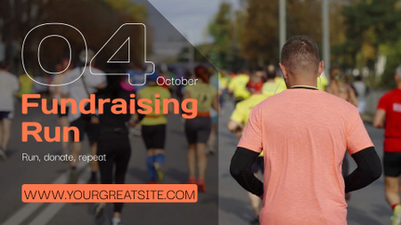 Lovely Fundraising Run Announcement In October Full HD video Design Template