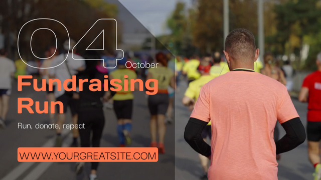 Lovely Fundraising Run Announcement In October Full HD video Šablona návrhu