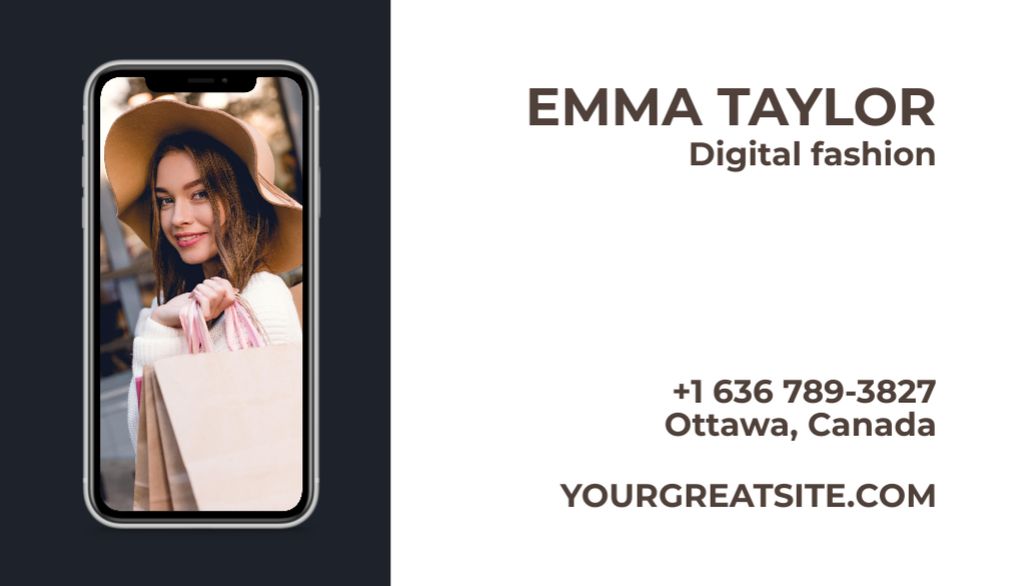 Fashion Digital Designer Service Offering Business Card US Design Template