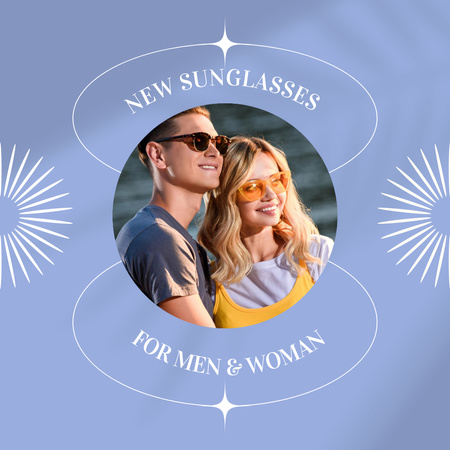 Plantilla de diseño de Tienda de gafas de sol para hombre y mujer Instagram 