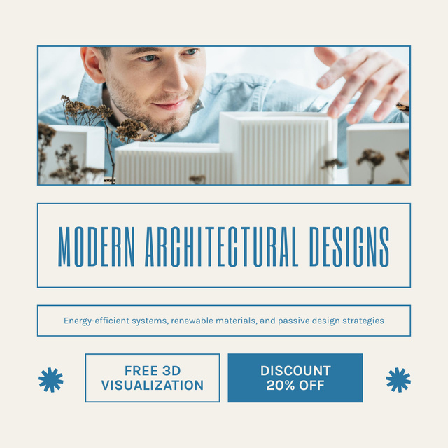 Ontwerpsjabloon van Instagram AD van Ad of Architectural Designs Services Offer