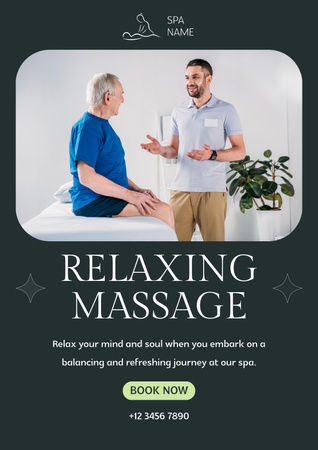 Relaxing Massage Offer Poster tervezősablon