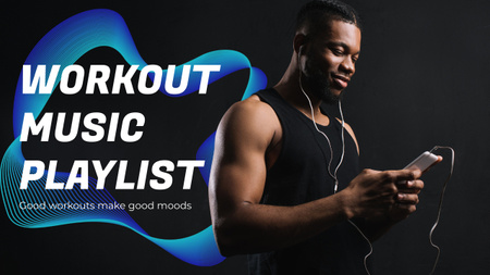 Music for Workout -mainos Youtube Thumbnail Design Template