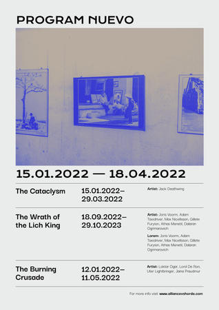 Art Gallery Exhibition Announcement Poster Design Template