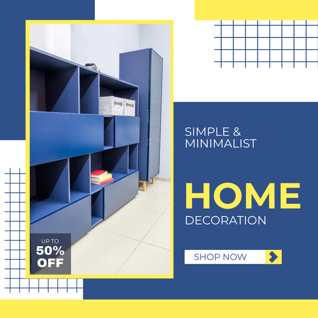 Simple and Minimal Home Furnishing Offer Instagram Design Template