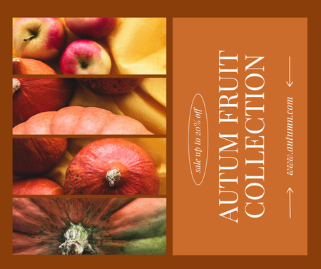 Nabídka výprodeje kolekce podzimního ovoce Facebook Šablona návrhu
