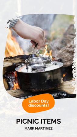 Labor Day Celebration on Picnic Instagram Story Modelo de Design