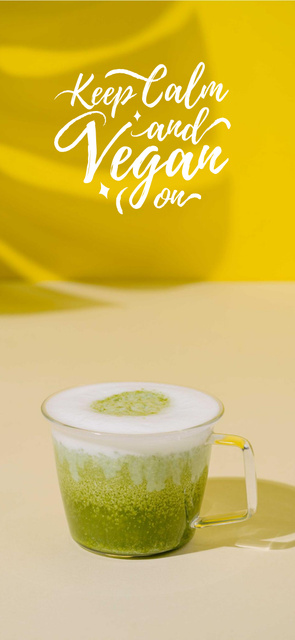 Vegan Lifestyle concept with Green Smoothie Snapchat Moment Filter Modelo de Design