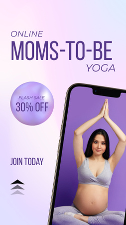 Online Yoga For Pregnant Women At Reduced Rates Instagram Video Story Design Template
