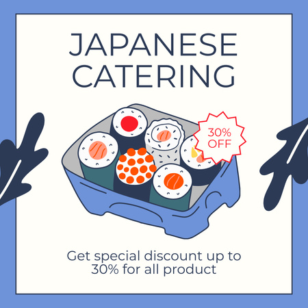 Ad of Catering Services with Japanese Cuisine Instagram Design Template