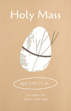 Easter Holiday Celebration Announcement Invitation 4.6x7.2in – шаблон для дизайну