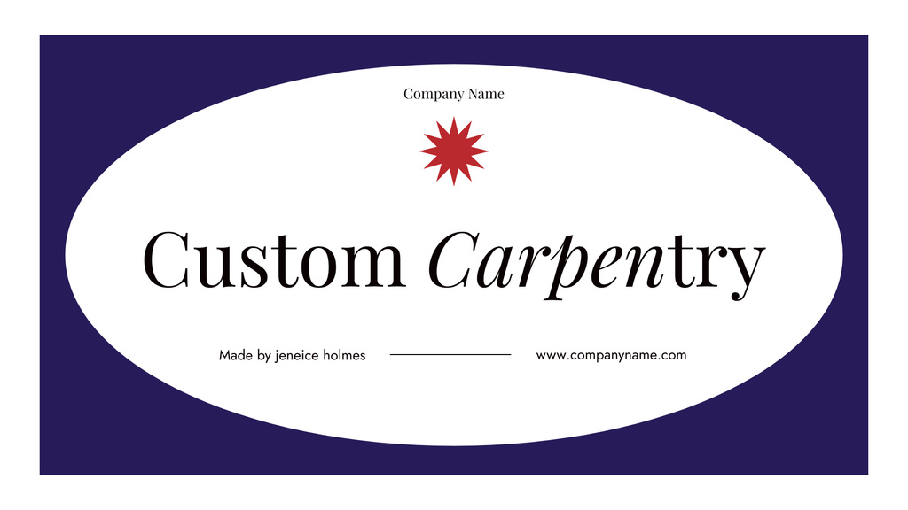 Custom Carpentry Masterpieces Presentation Wide – шаблон для дизайна