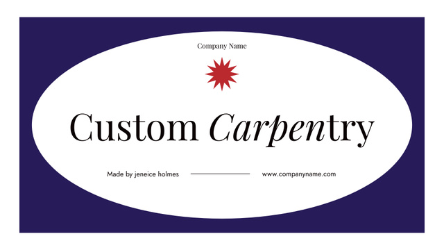 Custom Carpentry Masterpieces Presentation Wide Πρότυπο σχεδίασης