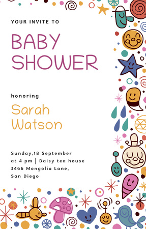Join Us for the Baby Shower Invitation 4.6x7.2in Design Template