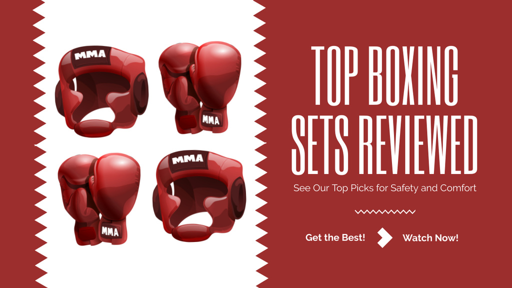 Top Boxing Equipment Set Review Youtube Thumbnail Design Template