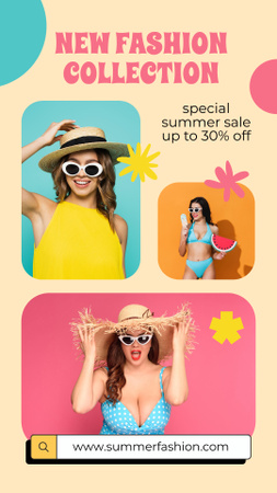New Fashion Collection for Summer Instagram Video Story Design Template
