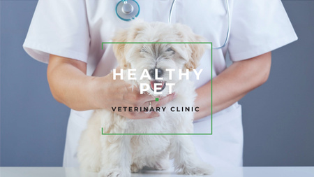 Platilla de diseño Healthy pet veterinary clinic Youtube