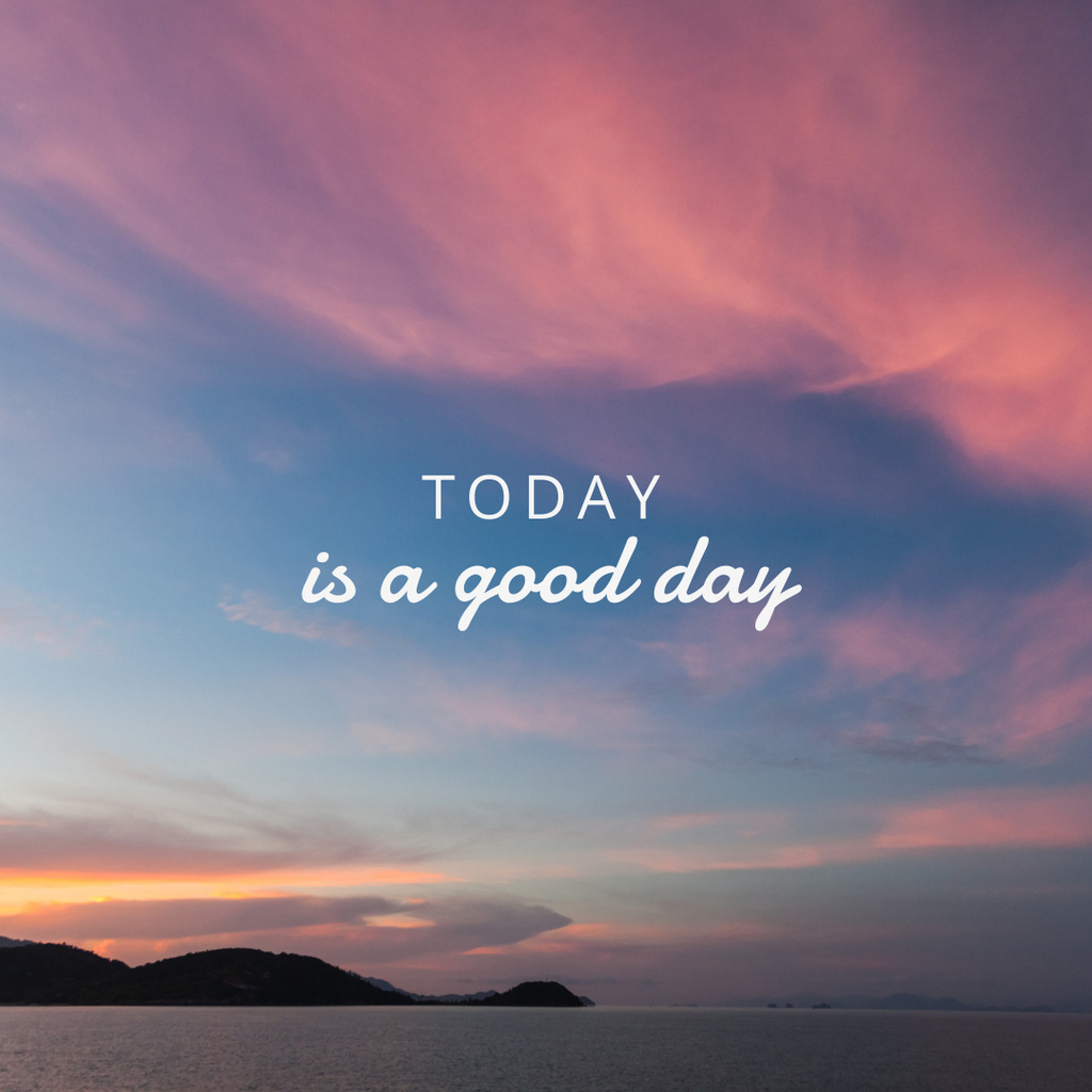 Szablon projektu Good Day Affirmation Instagram
