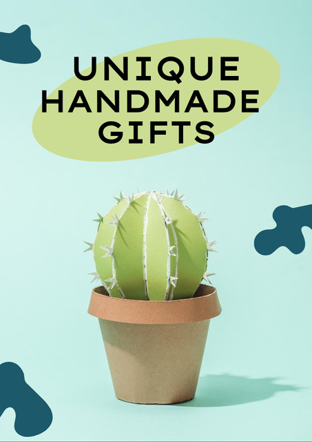 Advertising Unique Handmade Gifts Flyer A4 Design Template