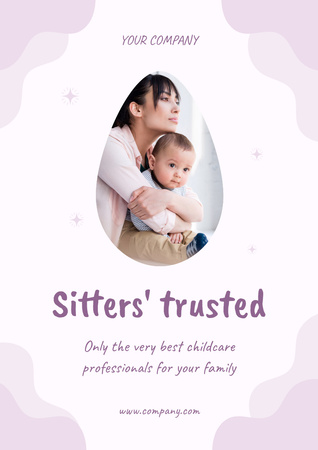 Babysitting Services for Newborns Poster A3 Design Template