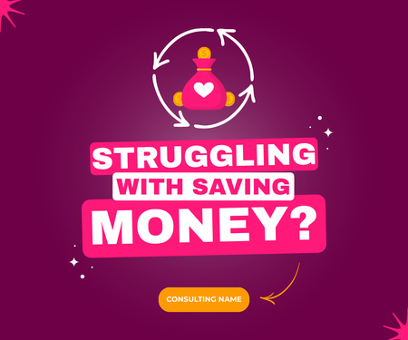 Money Saving Tips Offer on Pink Large Rectangle Πρότυπο σχεδίασης