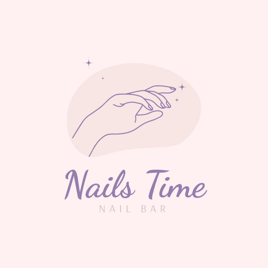 Specialized Nail Salon Services Offer Logoデザインテンプレート