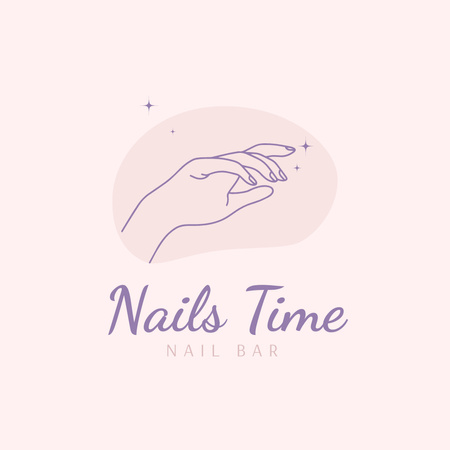 Template di design nail salon offerta servizi Logo