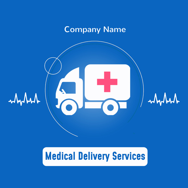 Medical Delivery Services Animated Logo Tasarım Şablonu