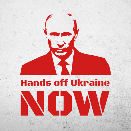 Putin, hands off Ukraine Now Instagram tervezősablon