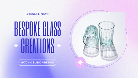 Designvorlage Verkauf maßgeschneiderter Glaswaren für Youtube Thumbnail