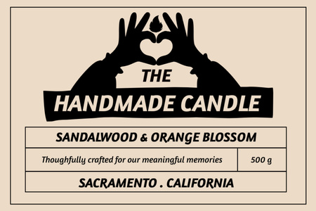 Handmade Candles Retail Label Design Template
