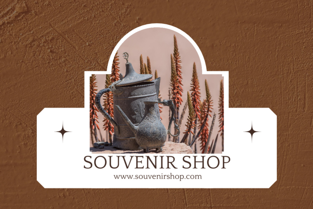 Souvenir Shop Ad Label – шаблон для дизайна