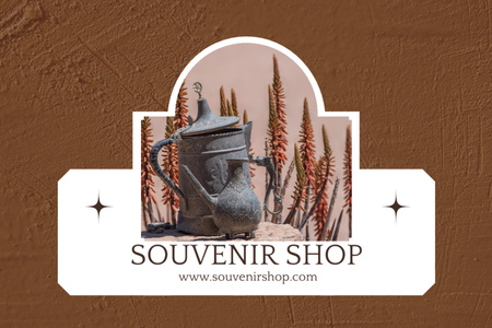 Souvenir Shop Ad Label – шаблон для дизайну