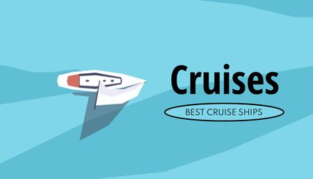 Cruise Ship Ad Business Card US Design Template