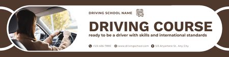 Driving Course With International Standards Offer Twitter Design Template