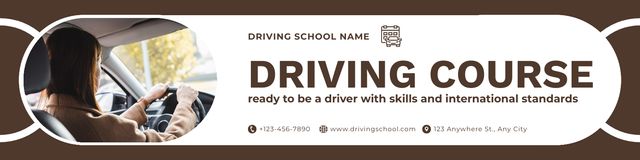 Driving Course With International Standards Offer Twitter Tasarım Şablonu