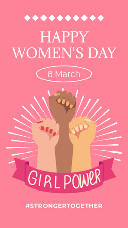 Szablon projektu Międzynarodowy Dzień Kobiet z potężną inspiracją Instagram Story