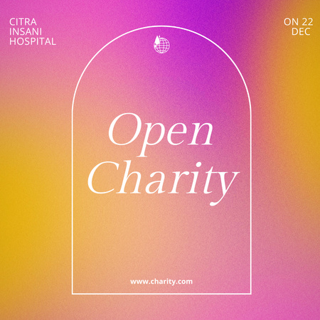 Designvorlage Charity Opening Announcement für Instagram
