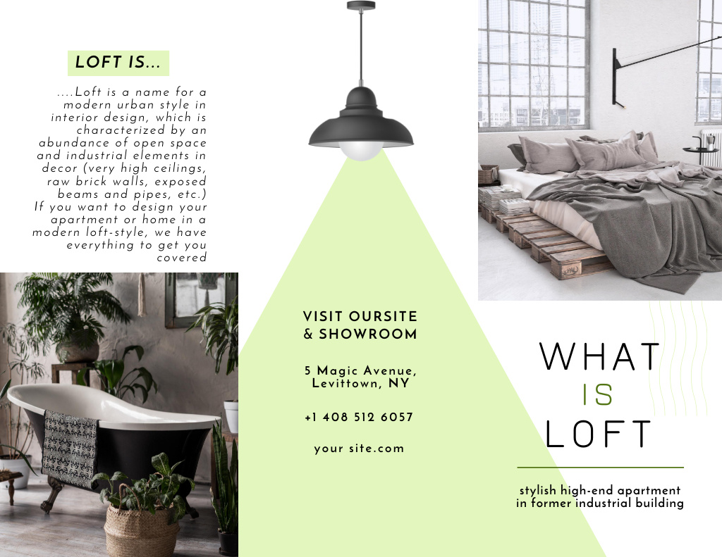 Interior Decoration Offer with Stylish Home Brochure 8.5x11in – шаблон для дизайну