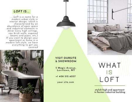 Plantilla de diseño de oferta de decoración interior con hogar con estilo Brochure 8.5x11in 
