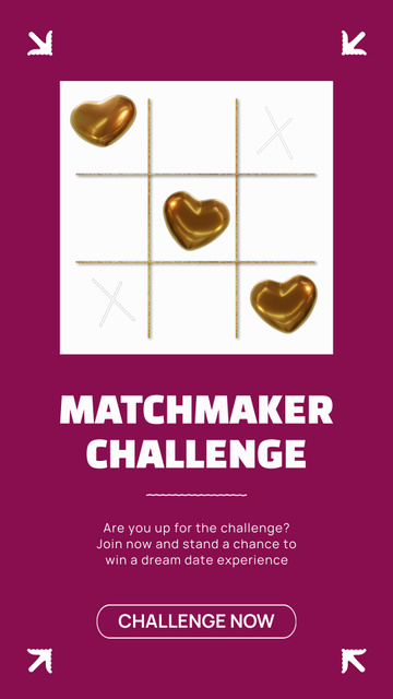 Matchmaker Challenge Is Organized Instagram Video Story – шаблон для дизайна