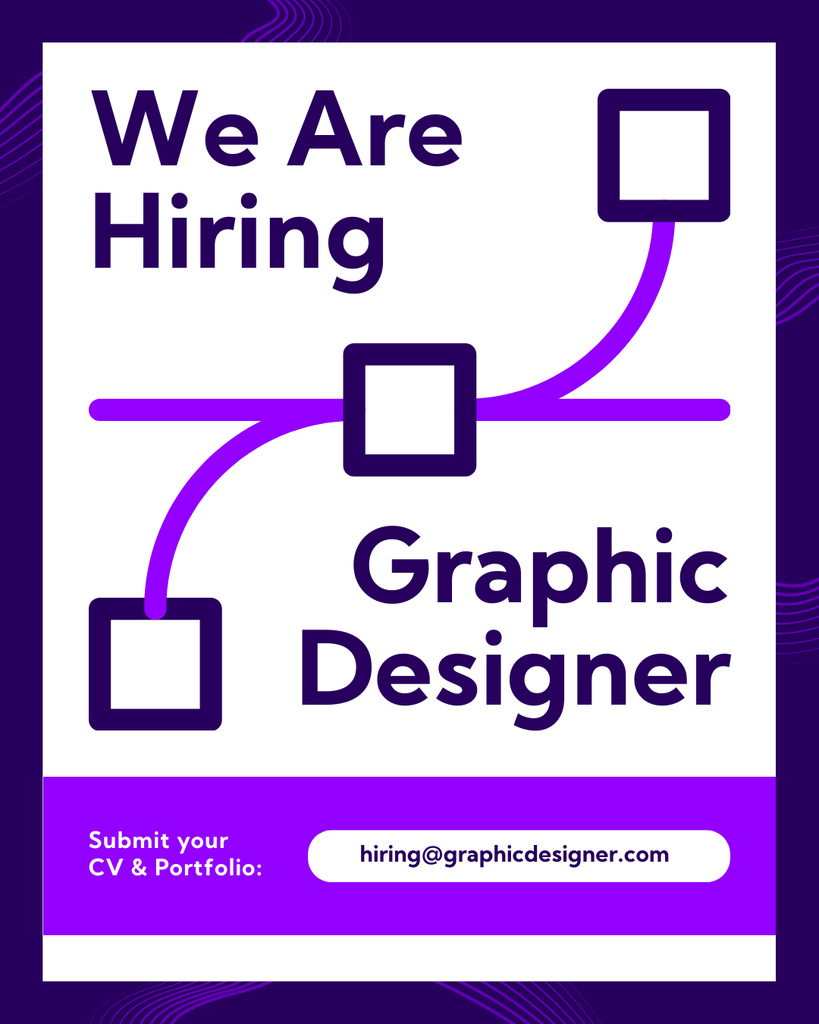 Creative Announcement of Hiring Graphic Designer Instagram Post Vertical – шаблон для дизайна
