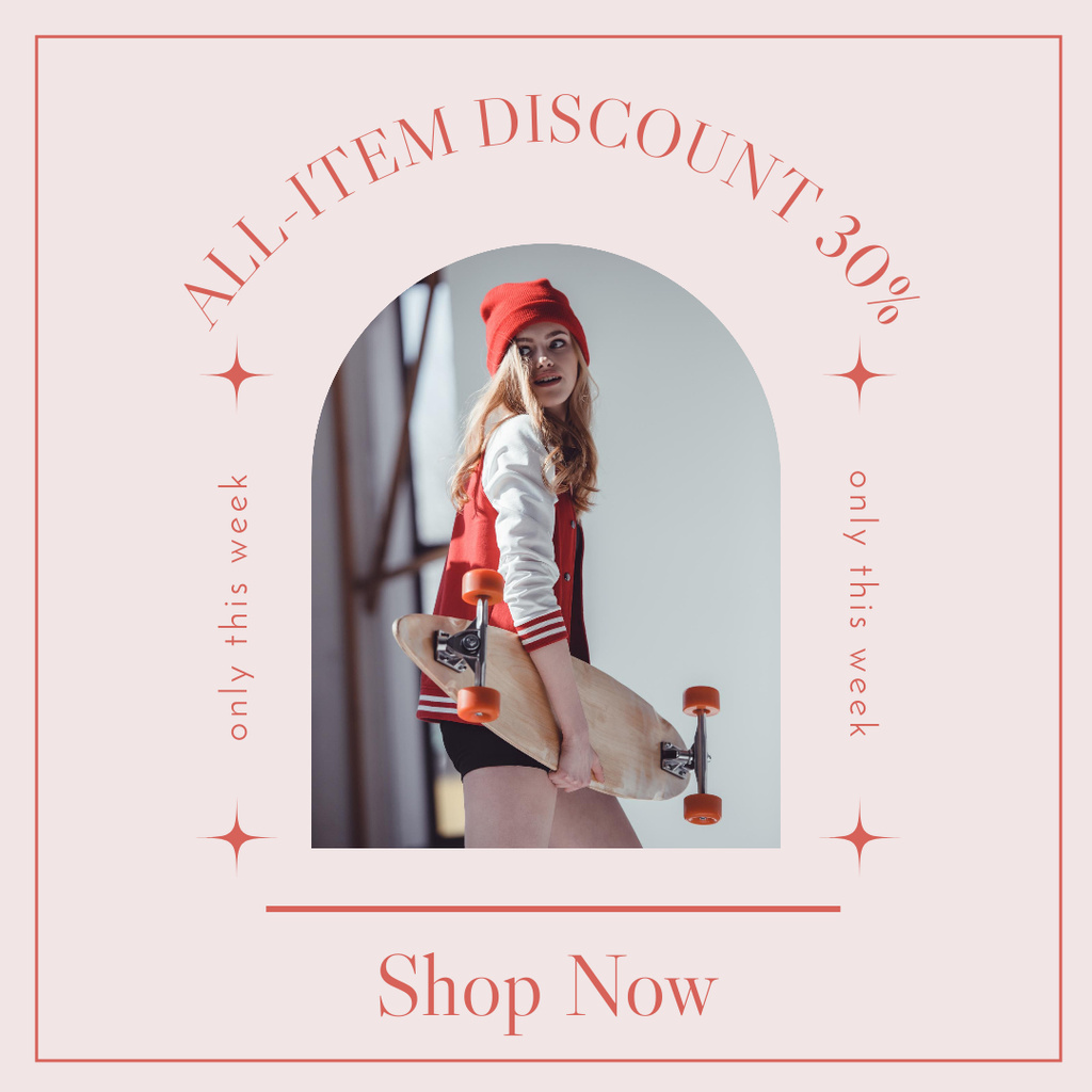 Youthful Sale Announcement for Fashion Collection Instagram Design Template