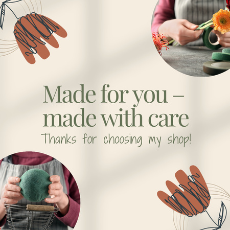 Thank You For Purchasing In Local Shop Animated Post Design Template