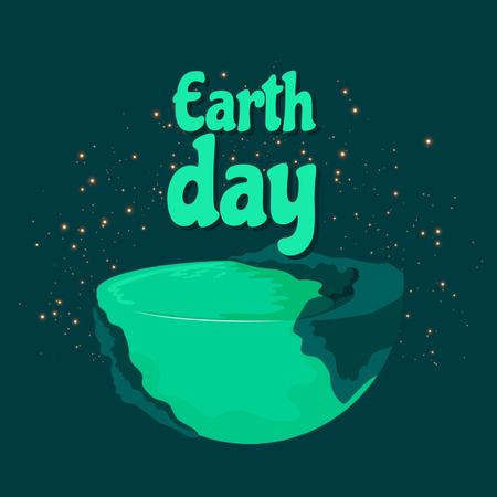 World Earth Day Announcement in Green Instagram Design Template